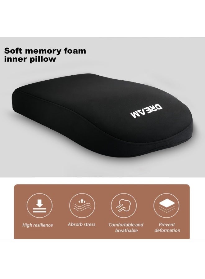 SPIDER Memory Foam Car Armrest Cushion Pad – Center Console Support Pillow, Soft Breathable Arm Rest Cover for Car, SUV, Truck, Office Chair – Pressure Relief, Anti-Slip Base, Universal Fit - Black - Image 3